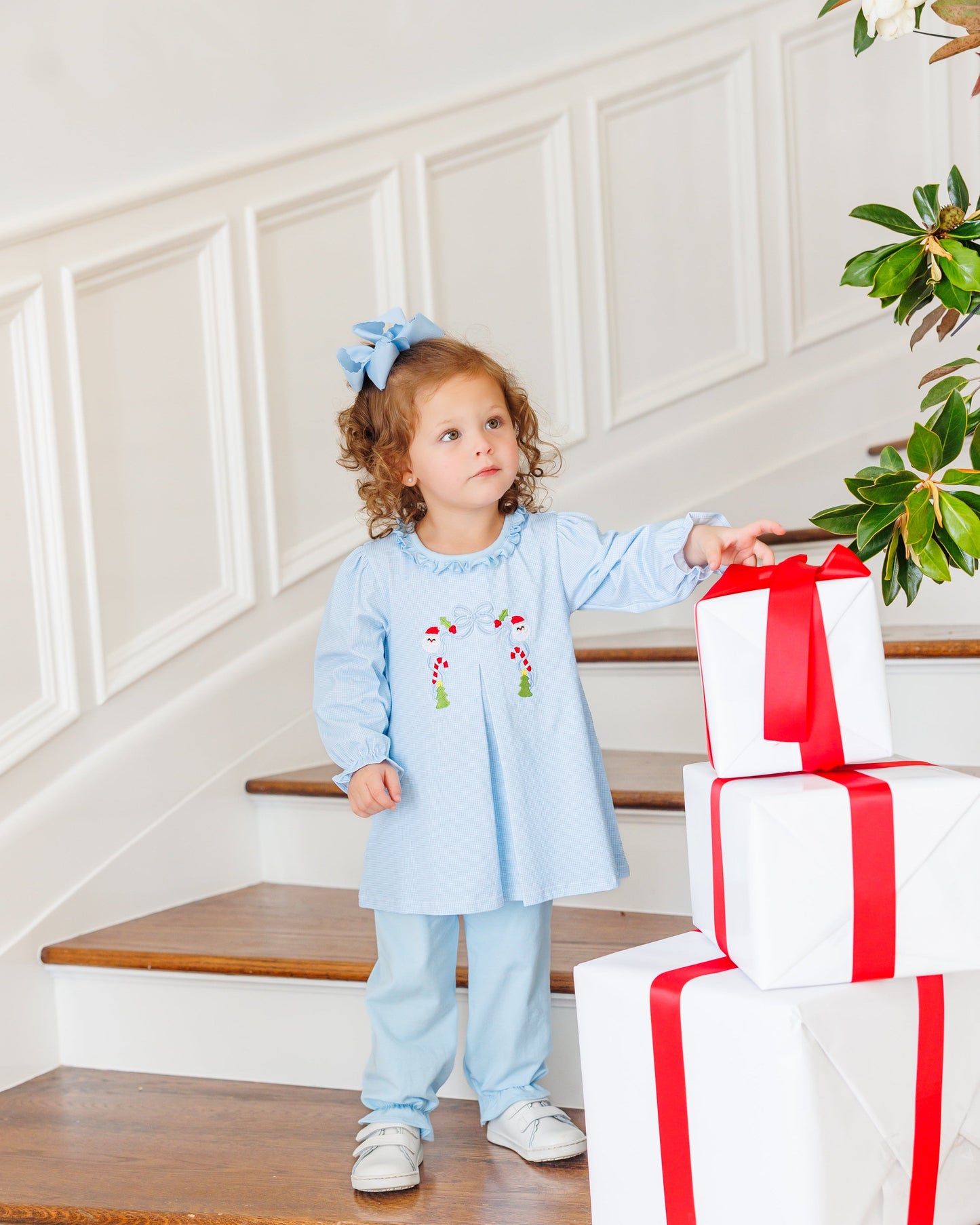 A Classic Christmas Pleat Bloomer Pants Set